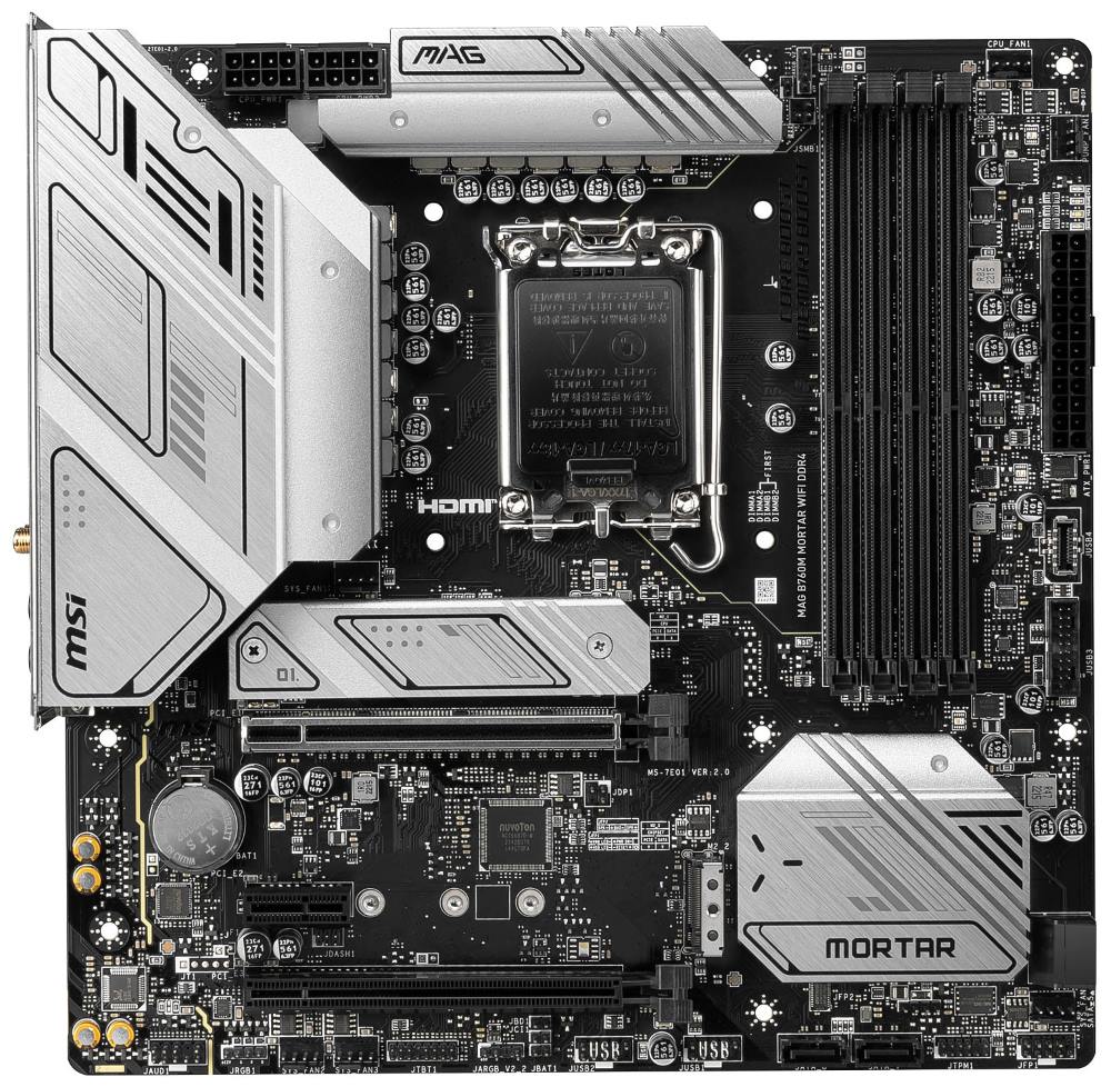 OPRAVENÉ - MSI MAG B760M MORTAR WIFI / Intel B760 / LGA1700 / 4x DDR5 / 2x M.2 / HDMI / DP / USB-C / WiFi / mATX 